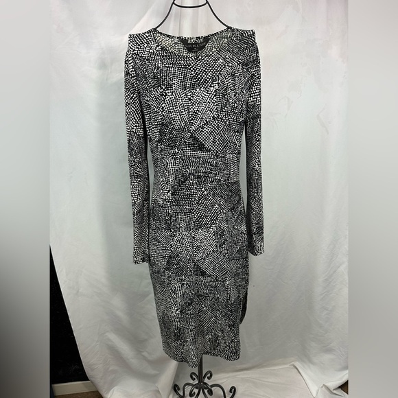 kamali kulture polka dot midi dress with long sleeves size S - Picture 1 of 8